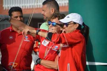 Ricardo Hernández y Raquel Aróstegui ganan con autoridad el XXVII Triatlón de Salinetas (Foto TA)